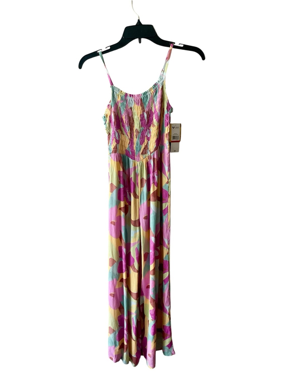 Roxy Girls Floral Multicolor Maxi Romper  - Pink, Yellow, Aqua